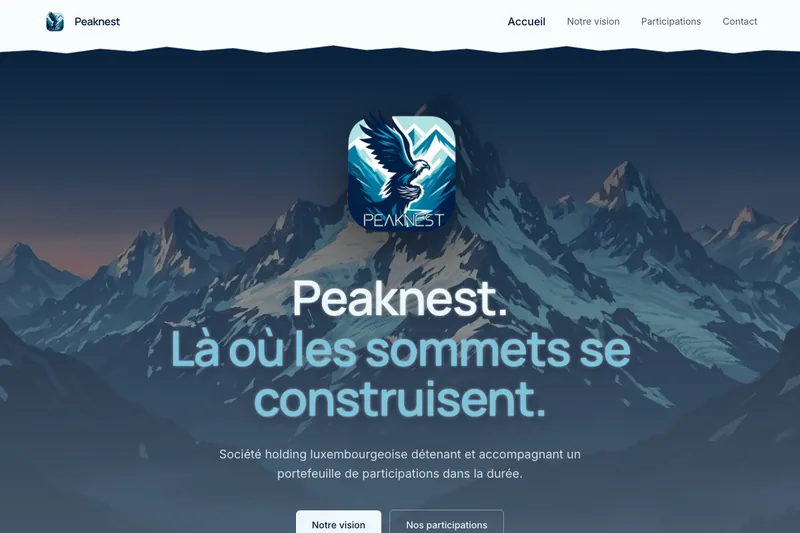 Capture du site Peaknest